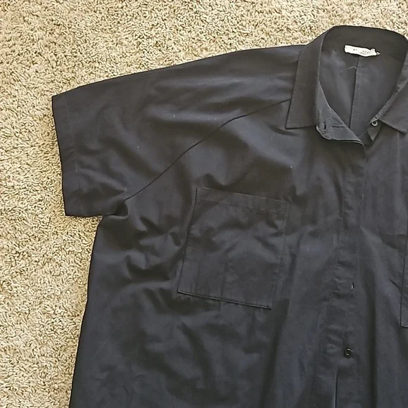 Beaumont Organic, black button up, collared shirt, size L - Picture 4 of 7